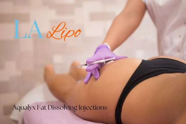 Woman having fat dissolving injections Fulwell on thighs