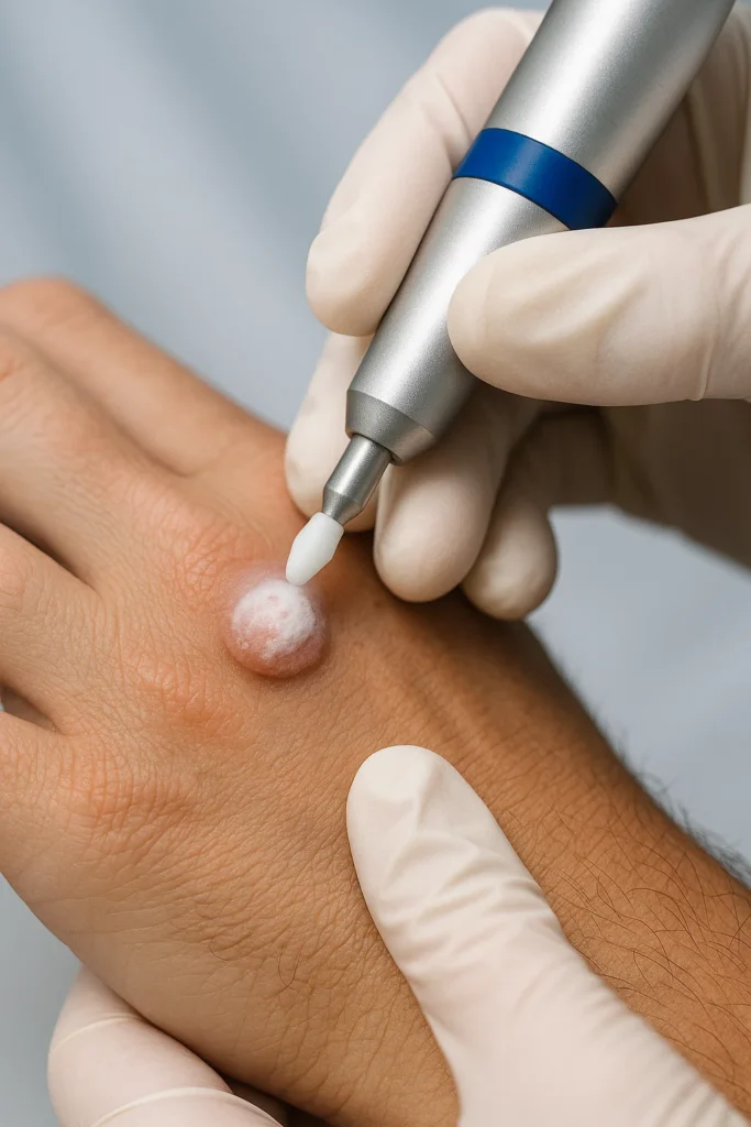 example of wart removal Fulwell using cryopen