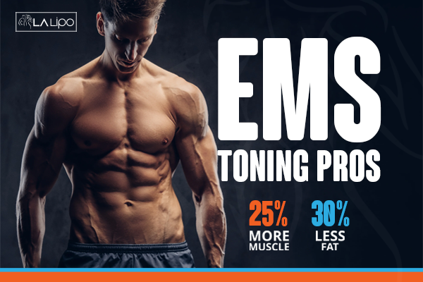 Image of man with sculpted stomach showing the fat loss and muscle gain of LA-EMS Body Sculpting Treatment Fulwell